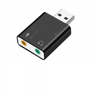 2 in 1 USB 7.1 CH Independent 3D Sound Card 3.5mm Audio Adapter