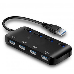 High-Speed Ultra-Thin USB 3.0 4-Port Hub One Drag Four USB3.0 Hub