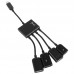 Micro USB Male to 4 USB Female Charging Data Cable OTG