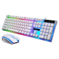 G21 Wired USB Luminous Computer Mechanical Backlit Keyboard and Mouse Set