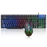 MK100 Keyboard Wired USB Waterproof Backlight Keyboard Game Office Mechanical Keyboard Mouse Set