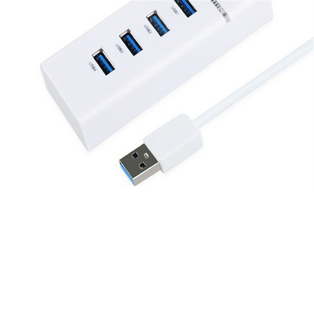 Super Speed USB3.0 4 Port Power Strip Socket Outlet Plug Smart Socket - White