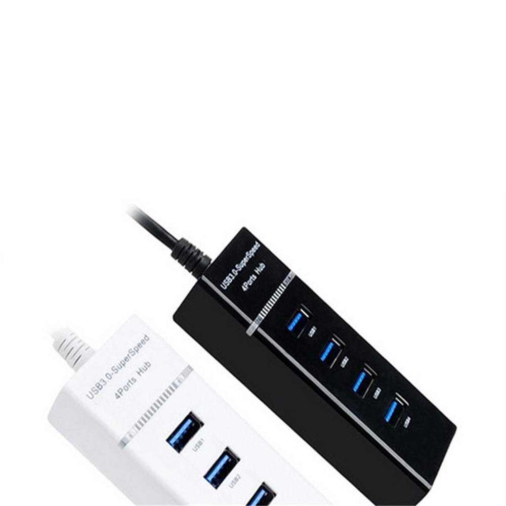 Super Speed USB3.0 4 Port Power Strip Socket Outlet Plug Smart Socket - White