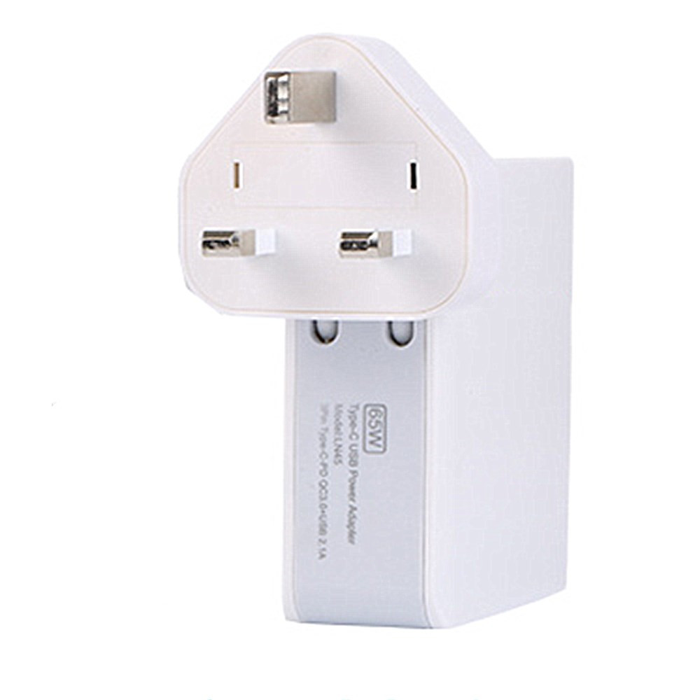 68WPD Fast Charge QC3.0 Mobile Phone Multi-Port USB Laptop Charger 5V3.1A- White UK Plug