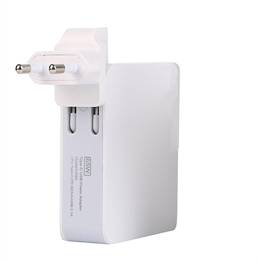 68WPD Fast Charge QC3.0 Mobile Phone Multi-Port USB Laptop Charger 5V3.1A- White UK Plug