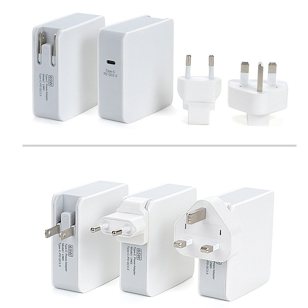 68WPD Fast Charge QC3.0 Mobile Phone Multi-Port USB Laptop Charger 5V3.1A- White UK Plug