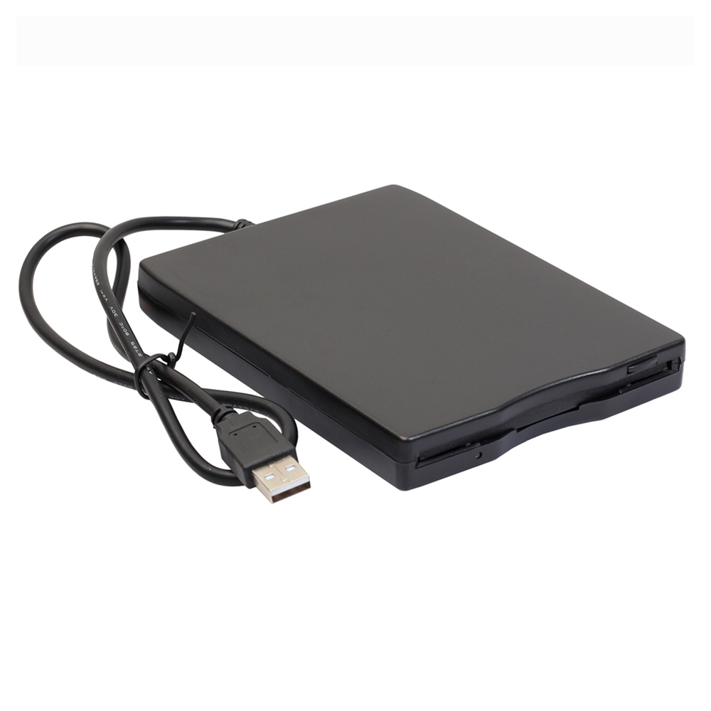 Black USB Portable Interface Disk FDD External USB Floppy Drive for Laptop