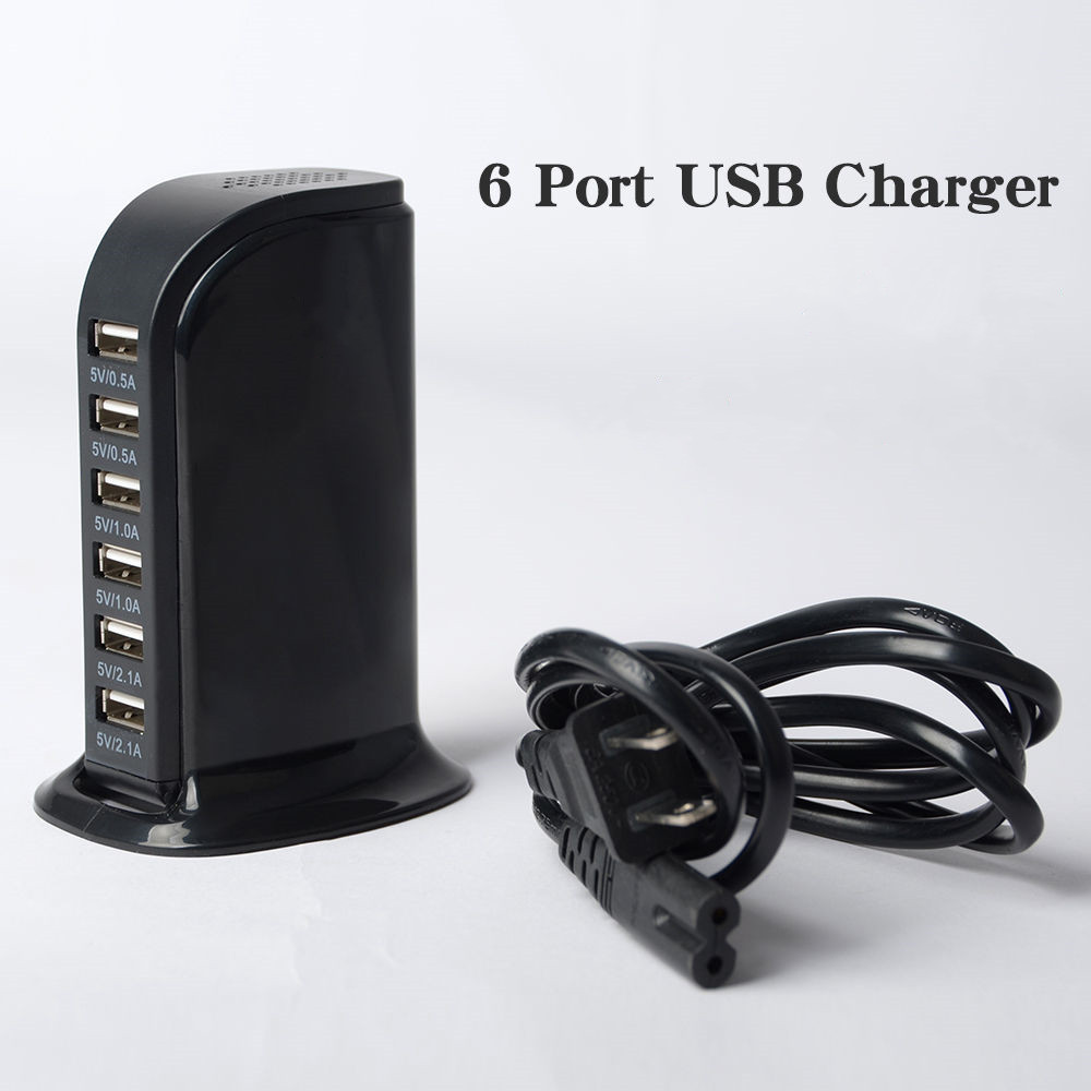 6 Port 30W Charging Station Support USB Charger Power Adapter