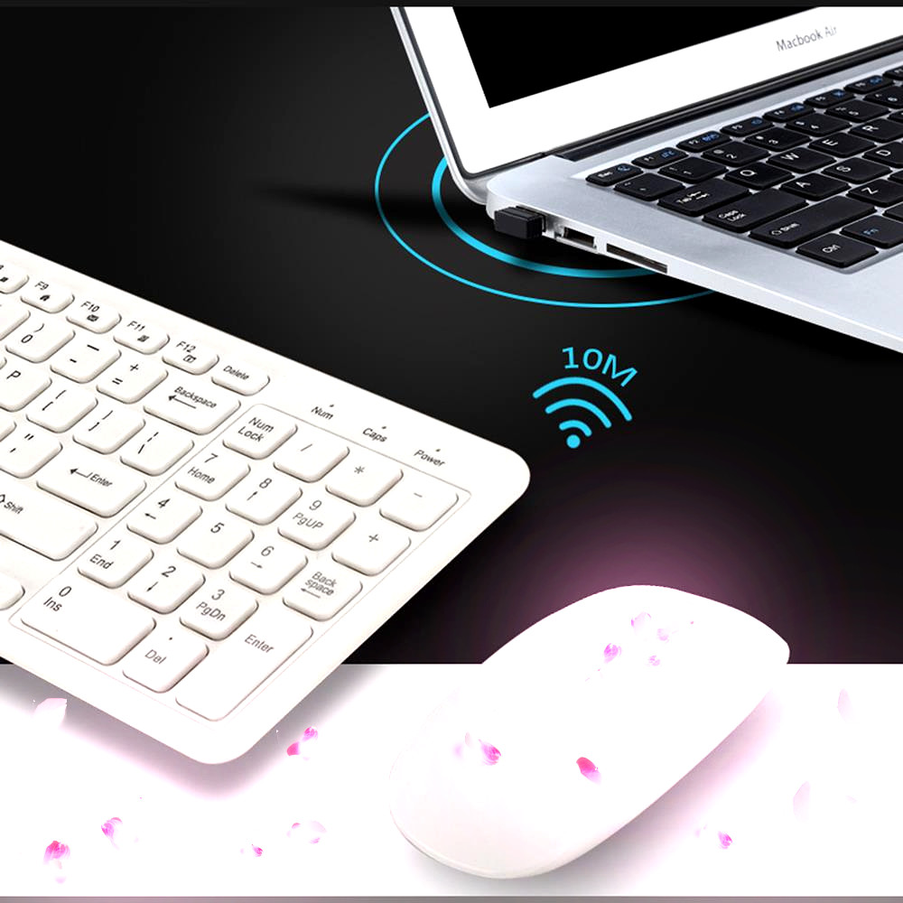 GKM520 Wireless Keyboard and Mouse Set - White