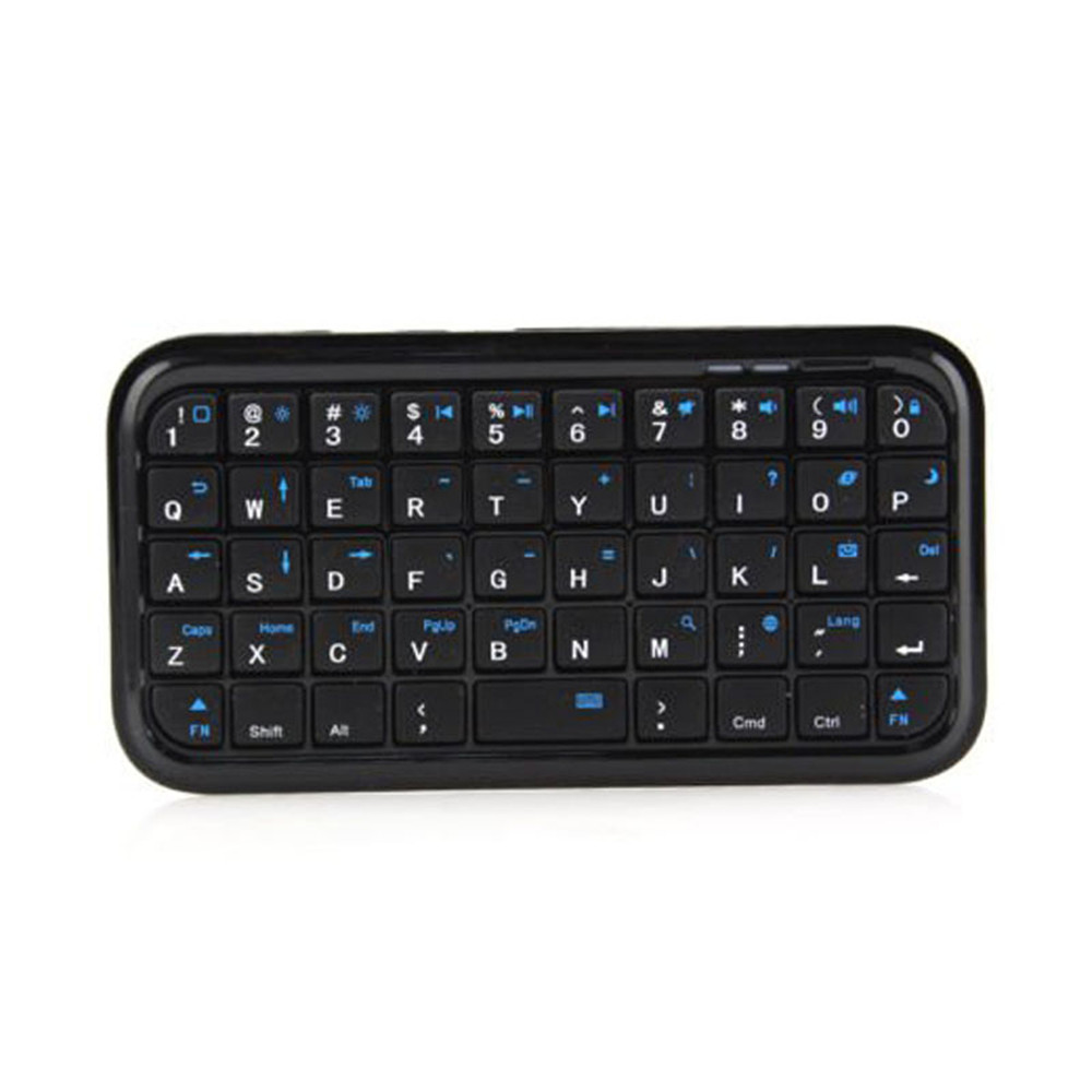 Mini Wireless Rechargeable Ultra-Thin Bluetooth 3.0 Keyboard  - Black